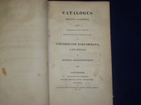 1827 CATALOGUS UNIVERSITATE HARVARDIANAE - J 4722