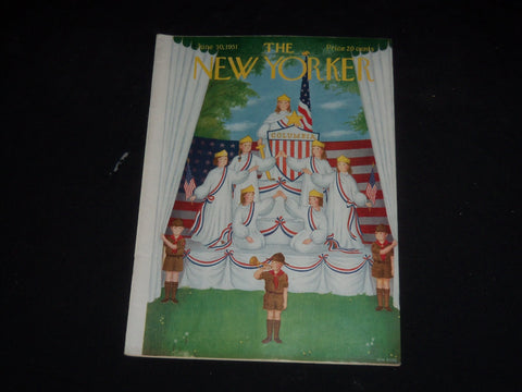 1951 JUNE 30 THE NEW YORKER MAGAZINE - ILLUSTRATED COVER - NY 421