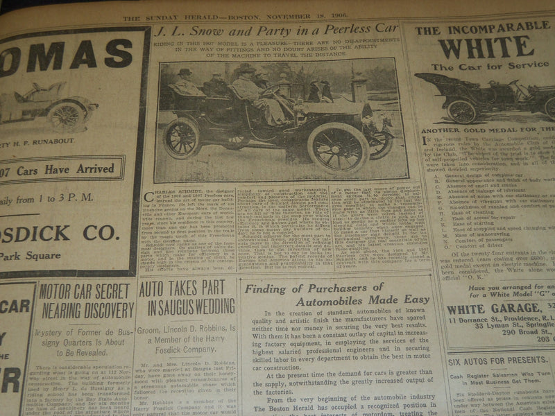 1906 NOVEMBER 18 THE BOSTON HERALD - HARVARD TRIUMPHANT OVER DARTMOUTH - BH 133