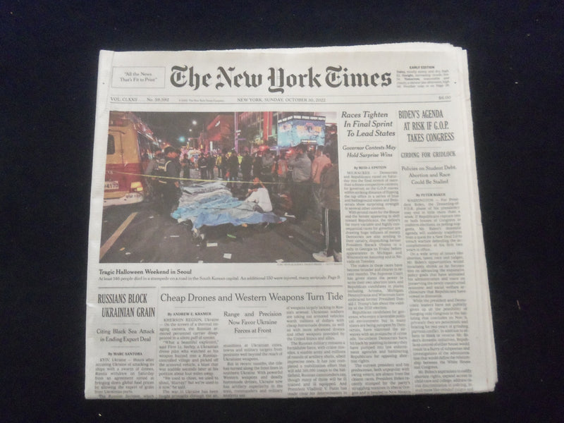 2022 OCT 30 NEW YORK TIMES - BIDEN'S AGENDA AT RISK IF G.O.P. TAKES CONGRESS