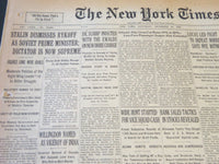 1930 DEC 20 NEW YORK TIMES - STALIN DISMISSES RYKOFF AS PRIME MINISTER - NT 5732