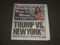 2017 JANUARY 26 NEW YORK POST NEWSPAPER - MARY TYLER MOORE DIED - 1936-2017