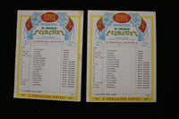 1978 HUBERT CASTLE CIRCUS OFFICIAL ROUTE CARDS - LOT OF 6 - K 1919