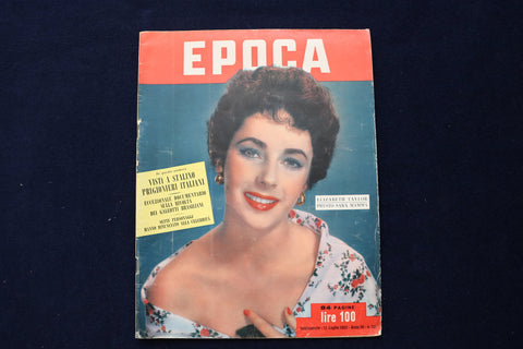 1952 JULY 12 EPOCA MAGAZINE - ELIZABETH TAYLOR - ITALIAN COVER - E 23739