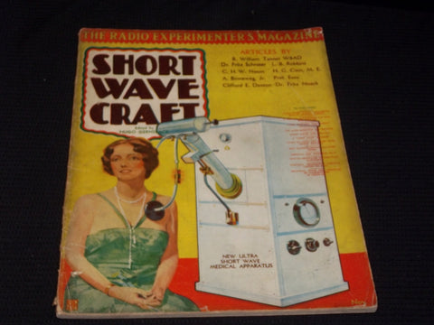 1931 NOVEMBER SHORT WAVE CRAFT MAGAZINE NICE COVERS & INSIDE CONTENT - E 2344