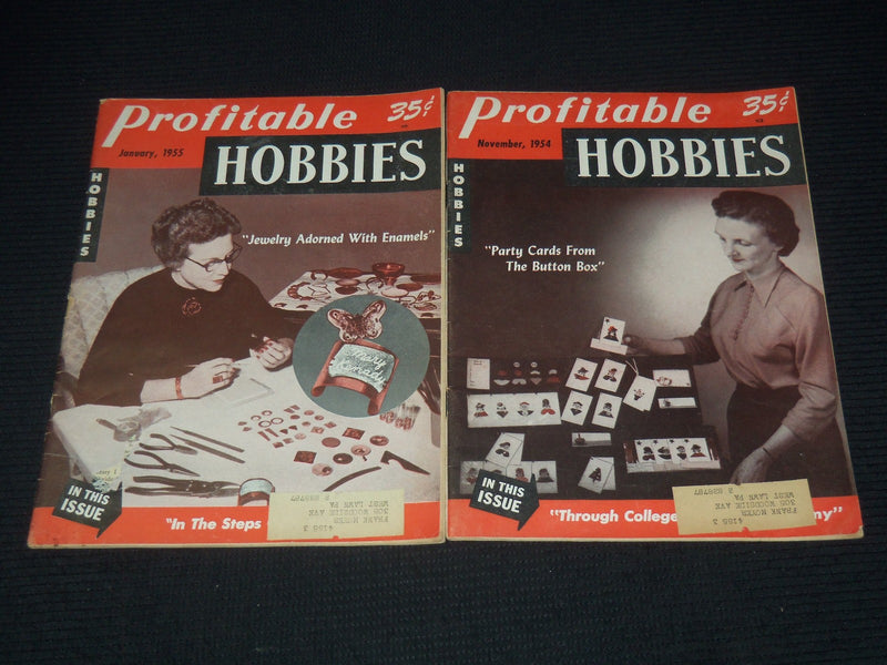 1954-1955 PROFITABLE HOBBIES MAGAZINE LOT OF 5 ISSUES - O 3783
