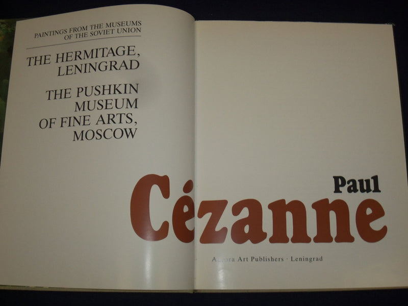 1985 PAUL CEZANNE PAINTINGS FROM SOVIET MUSEUM OF FINE ARTS BOOK - KD 2980