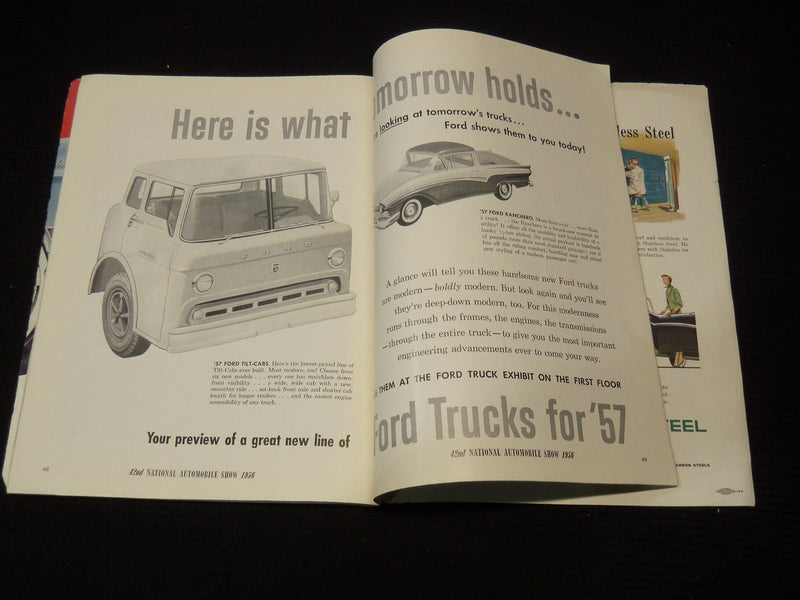 1956 NATIONAL AUTOMOBILE SHOW OFFICIAL PROGRAM - GREAT PHOTOS - K 1295A