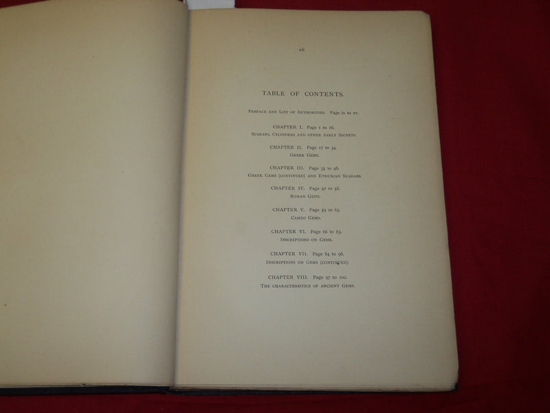 1891 THE ENGRAVED GEMS OF CLASSICAL TIMES BOOK BY J. H. MIDDLETON - KD 5416