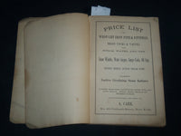 1874 A CARR WROUGHT IRON PIPE & FITTINGS PRICE LIST - NEW YORK - KD 5458