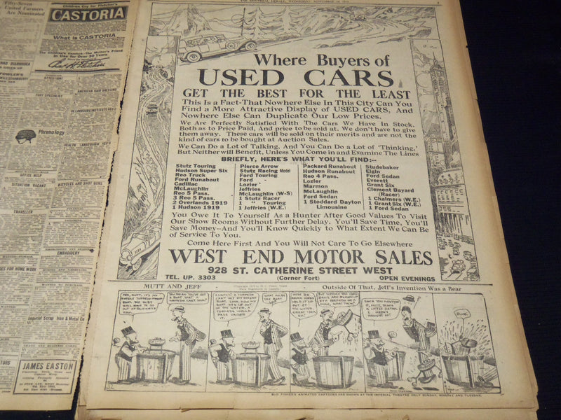 1919 SEPTEMBER THE MONTREAL HERALD NEWSPAPER LOT OF 23 ISSUES - NTL 16C