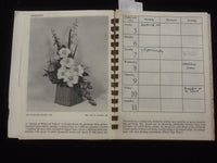 1961 THE FLOWER ARRANGEMENT CALENDAR SOFTCOVER BOOK BY VAN PELT WILSON - J 9940