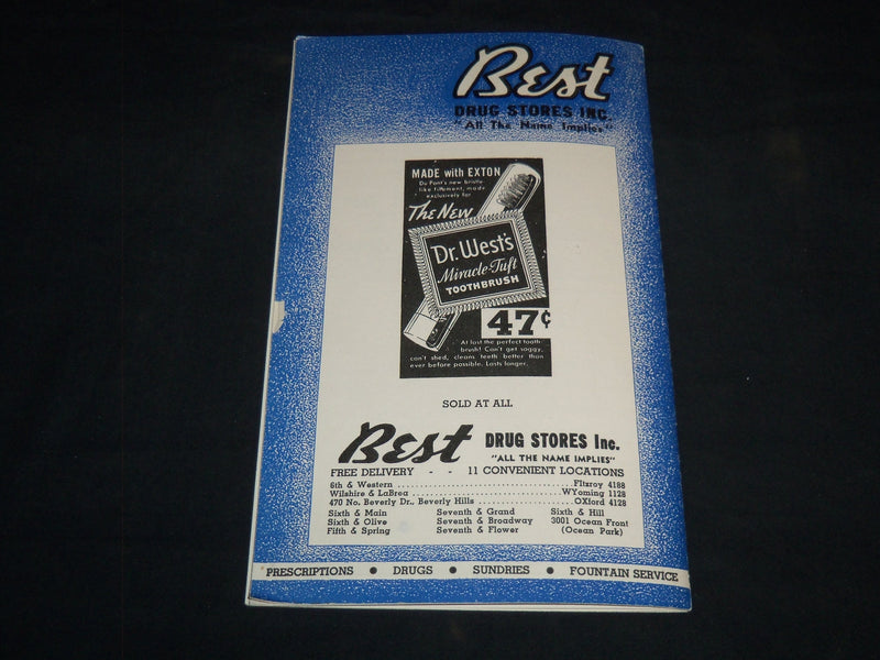 1939 APRIL 15 THE LOS ANGELES DAILY DOINGS PROGRAM - LAWRY'S PRIME RIB - J 8713