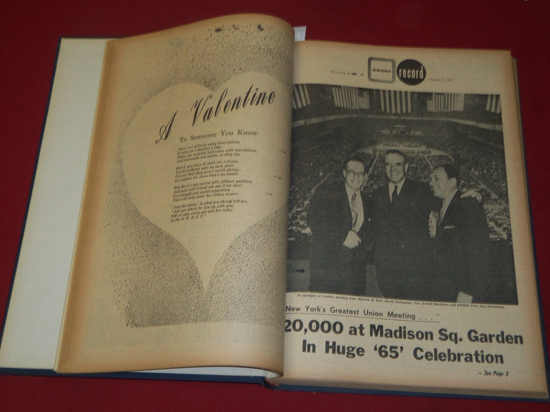 1957 RWDSU RECORD NEWSPAPER BOUND VOLUME NO. 4 - RETAIL - WHOLESALE - R 15H