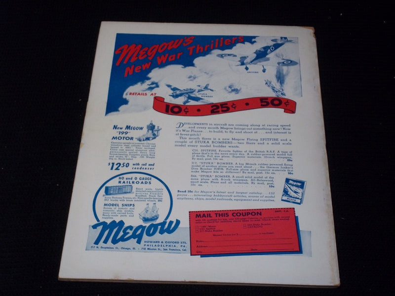 1940 DECEMBER FLYING ACES MAGAZINE ILLUSTRATED FRONT COVER - E 176