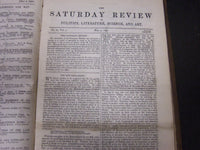 1857 JANUARY-JUNE SATURDAY REVIEW BOUND VOLUME NO. 3 - PUB. IN LONDON - R 1143
