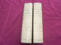 1902 JAN-DEC THE BUILDER U. K. MAGAZINE BOUND VOLUMES - 2 VOLS - FOLD OUTS - C 8