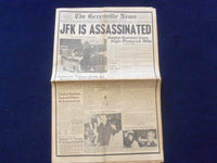 1963 NOV 22 THE GREENVILLE NEWS NEWSPAPER - JFK IS ASSASSINATED - NP 6444