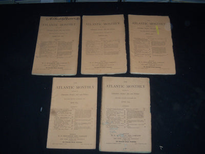 1874 THE ATLANTIC MONTHLY MAGAZINE-LOT OF 10 ISSUES-STORIES & ARTICLES-WR 1387