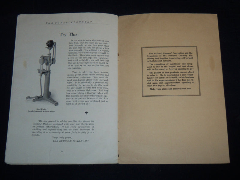 1923 OCTOBER KARL KIEFER MACHINE CO. - THE SUPERINTENDENT MAGAZINE - J 9147