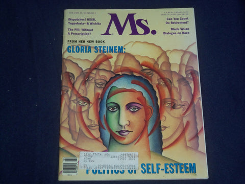 1991 NOVEMBER/DECEMBER MS. MAGAZINE - POLITICS OF SELF-ESTEEM - ST 6067