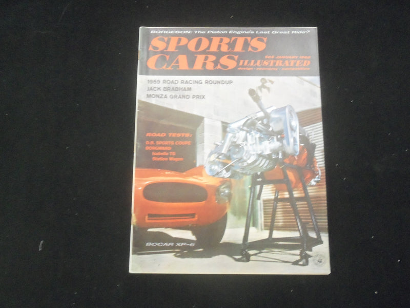 1960 JANUARY SPORTS CARS ILLUSTRATED MAGAZINE - 1959 ROAD RACING ROUNDUP- J 7826