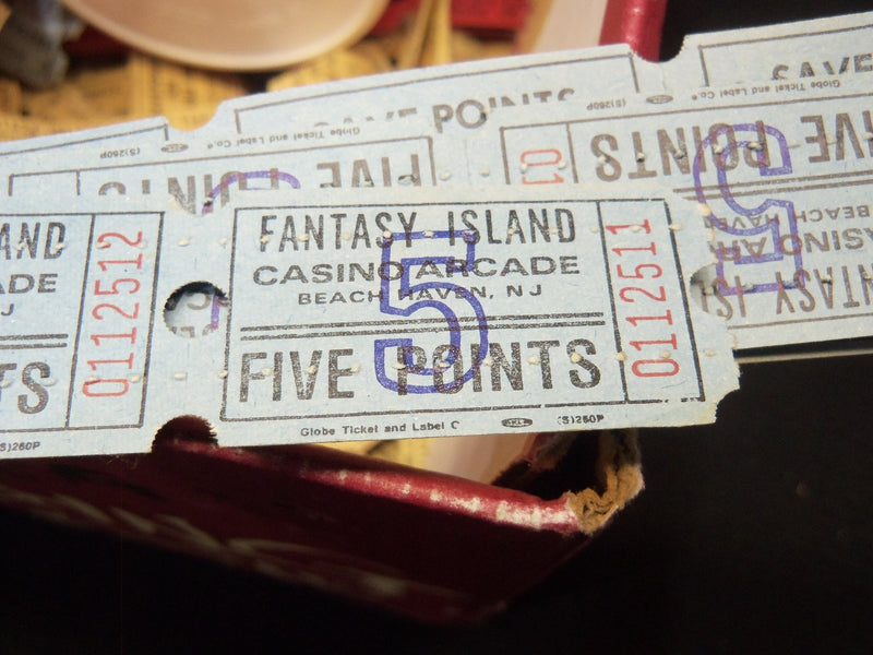 FANTASY ISLAND CASINO ARCADE TICKETS + TOKENS - LONG BEACH ISLAND NJ - LBI - #16