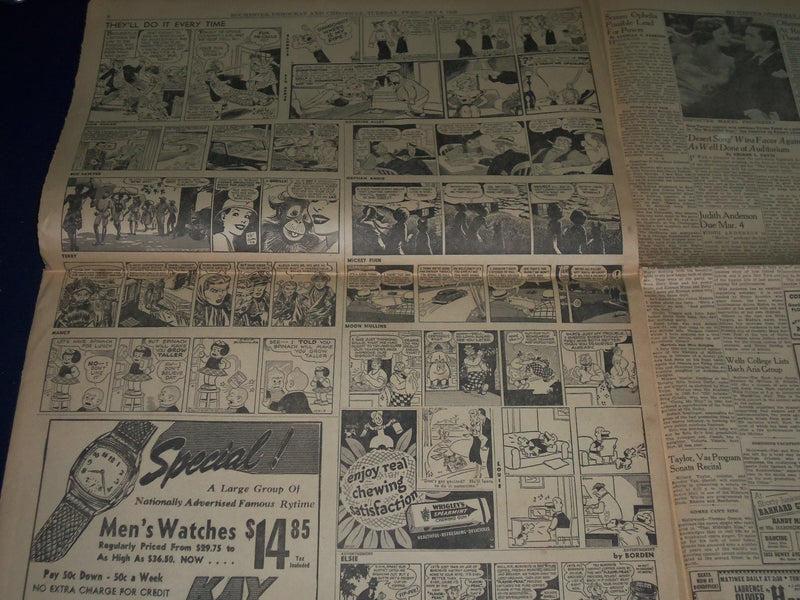 1949 FEB 8 DEMOCRAT & CHRONICLE NEWSPAPER - LIFE TERM FOR CARDINAL - NP 1625