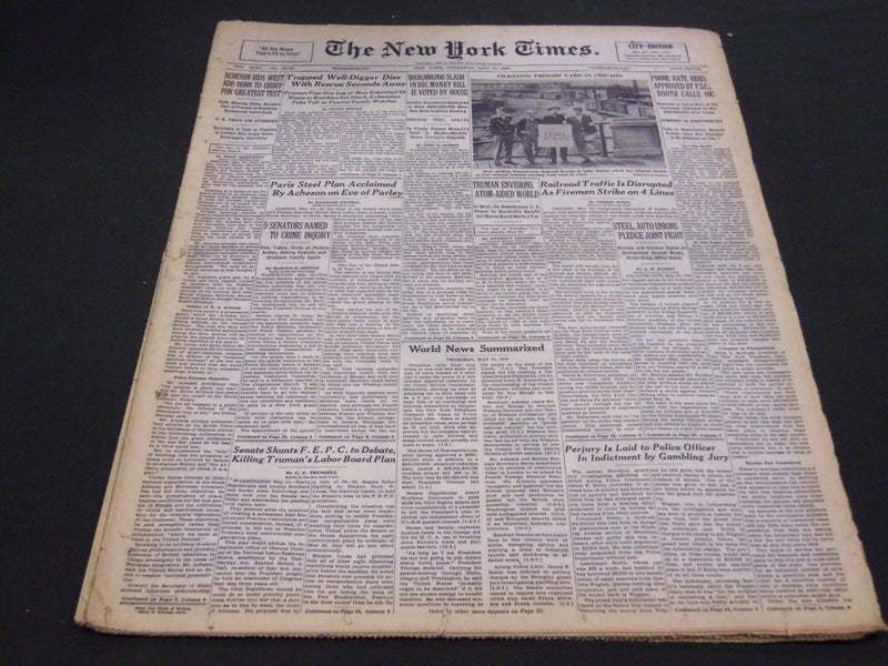 1950 MAY 11 NEW YORK TIMES - TRAPPED WELL-DIGGER DIES - NT 4569