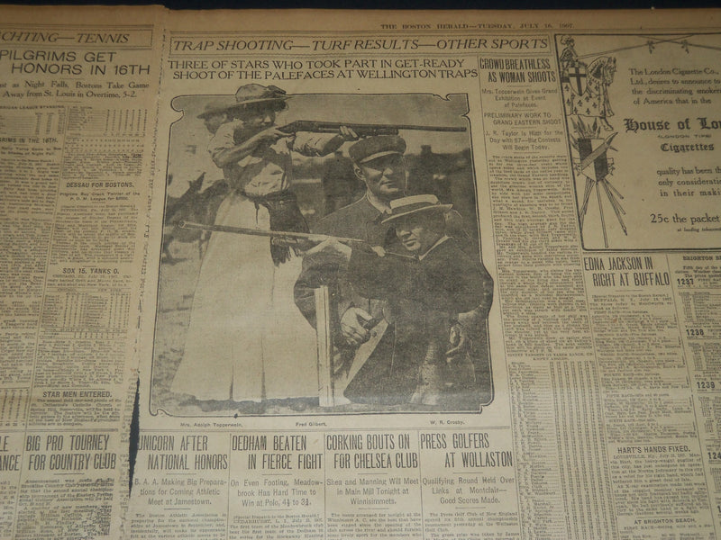 1907 JULY 16 THE BOSTON HERALD - EIGHT DEAD ON BATTLESHIP GEORGIA - BH 253