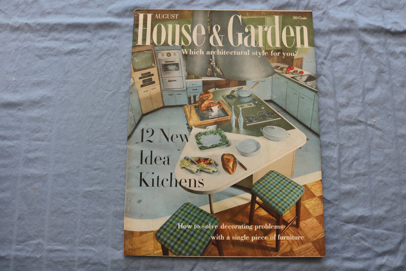 1958 AUGUST HOUSE & GARDEN MAGAZINE - 12 NEW IDEA KITCHENS - E 9308