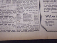 1920 APRIL 15 NEW YORK TIMES - BABE RUTH MUFFS IN FIRST YANKEE GAME - NT 5300
