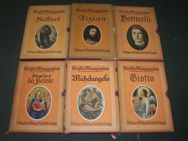 1898-1926 MONOGRAPHIEN ARTISTS BOOK LOT OF 14 - GREAT PRINTS - KD 2161