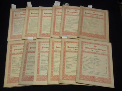 1911 THE PENNSYLVANIA GERMAN MAGAZINE LOT OF 12 - COMPLETE YEAR - O 2825D