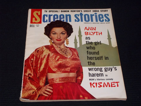 1956 JANUARY SCREEN STORIES MAGAZINE - ANN BLYTH FRONT COVER - E 15869