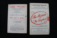 1947-1949 LYRIC & ALDWYCH THEATRE PROGRAMS - LOT OF 10 - K 1867