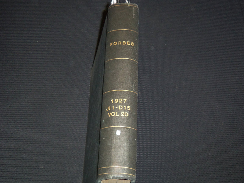 1927 JULY 1-DECEMBER 15 FORBES MAGAZINE BOUND VOLUME - NICE ADS - R 10B