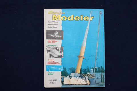1957 JULY AMERICAN MODELER MAGAZINE - LOCKHEED AIRCRAFT COVER - E 11441