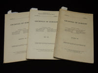 1942 ARCHIVES OF SURGERY BULLETINS LOT OF 3 - AMERICAN MEDICAL ASSOC. - O 2922F