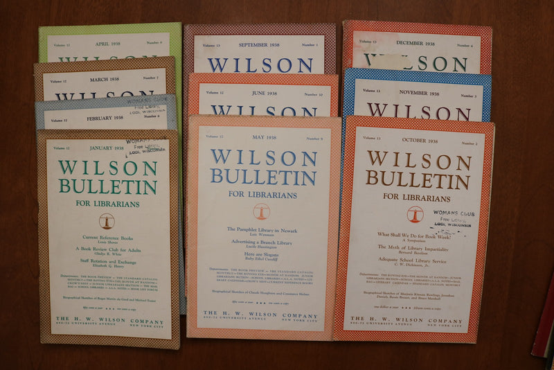 1927-1939 THE WILSON BULLETIN LIBRARIAN MAGAZINE - LOT OF 54 - O 3928