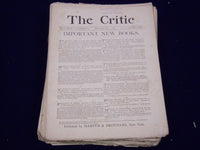 1887 THE CRITIC MAGAZINE LOT OF 52 DIFFERENT ISSUES BOOK & ART REVIEW - WR 710