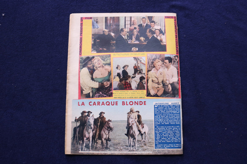 1953 MAY 15 CINEMONDE MAGAZINE - ELIZABETH TAYLOR - FRENCH COVER - E 23963
