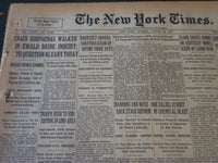 1930 AUGUST 12 NEW YORK TIMES - CRAIN SUBPOENAS WALKER IN EWALD BRIBE - NT 5621