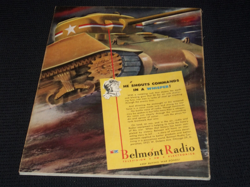 1943 SEPTEMBER RADIO NEWS MAGAZINE - NICE TANK FRONT COVER - E 5174