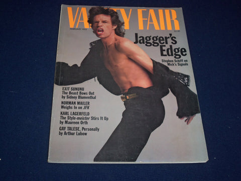 1992 FEBRUARY VANITY FAIR MAGAZINE - MICK JAGGER - SP 4326