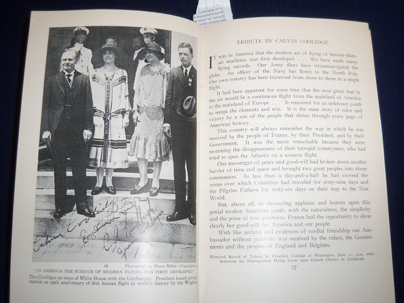 1929 LINDBERGH HIS STORY IN PICTURES HARDCOVER BOOK BY FRANCIS MILLER - KD 1417E