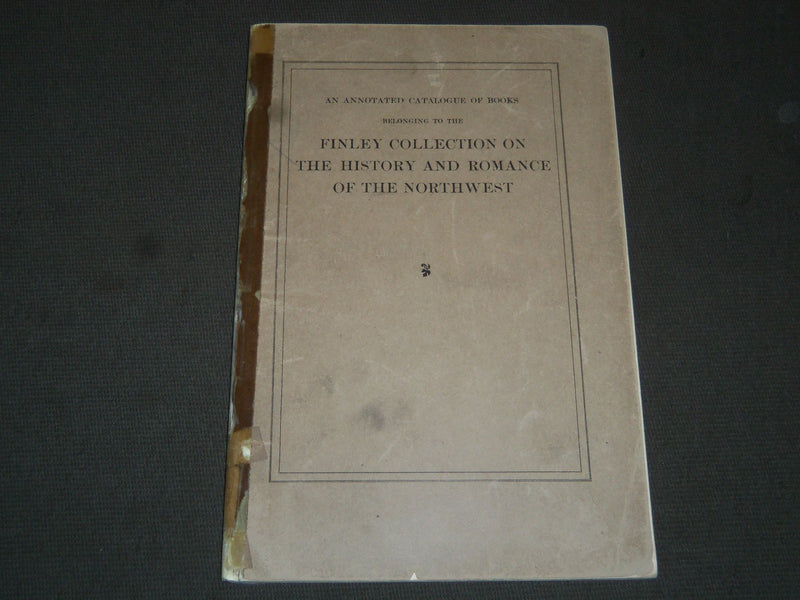 1924 FINLEY COLLECTION CATALOGUE OF BOOKS - KNOX COLLEGE - ILLINOIS - J 5219
