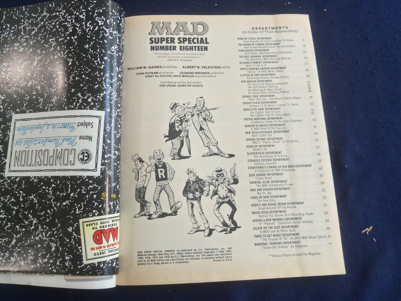 1975 MAD SUPER SPECIAL NUMBER EIGHTEEN MAGAZINE - GREAT COVER/CARTOONS- ST 5153W