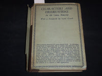 1930 CHARACTERS AND OBSERVATIONS 18TH CENTURY MANUSCRIPT - FIRST EDN - KD 5523P