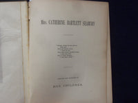 1879 MRS. CATHERINE BARRLETT SEABURG -A BIOLOGICAL SKETCH HARDCOVER BOOK - K 208
